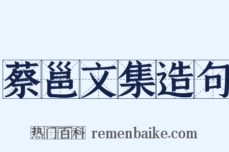 蔡邕文集造句是什么意思的图片